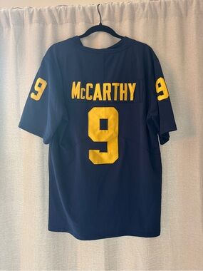 Jordan Navy McCARTHY #9 Jersey Size Large University of Michigan Football CFP
